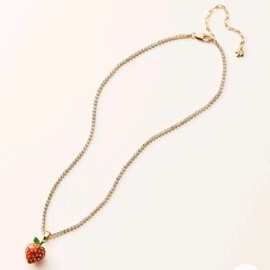 Kate Spade New York X Target Strawberry Charm Tennis Necklace Limited Edition